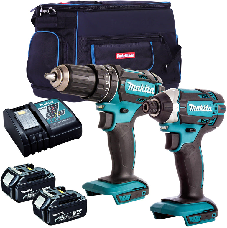 Makita 18V 2 Piece Power Tool Kit with 1 x 5.0Ah Batteries MTKIT-99790