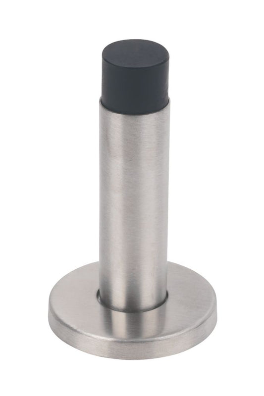 ECLIPSE CYLINDER PROJECTION DOOR STOP 20 X 85MM SATIN STAINLESS STEEL