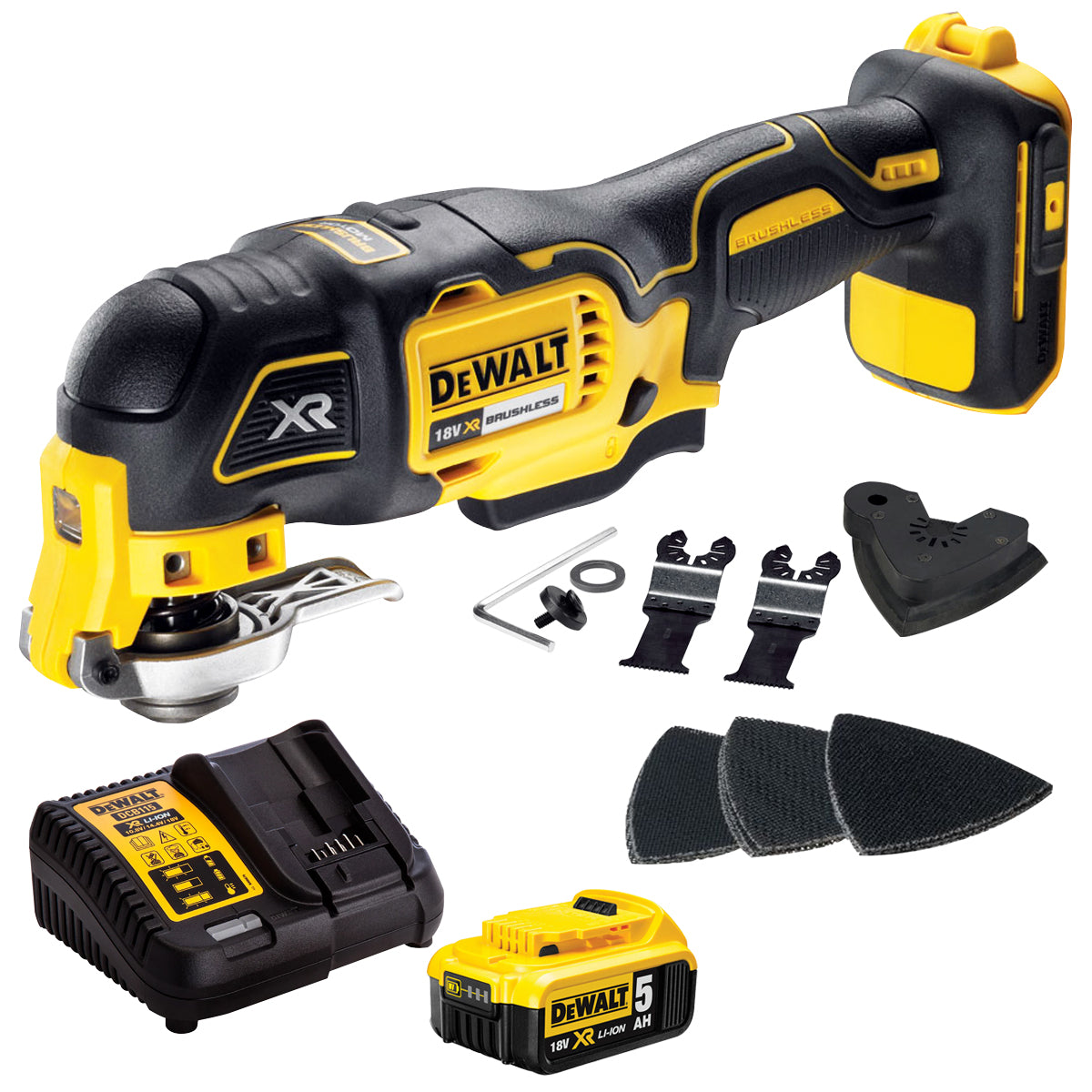 Dewalt DCS355N 18V Brushless Oscillating Multi-Tool With 5.0Ah Battery & Charger