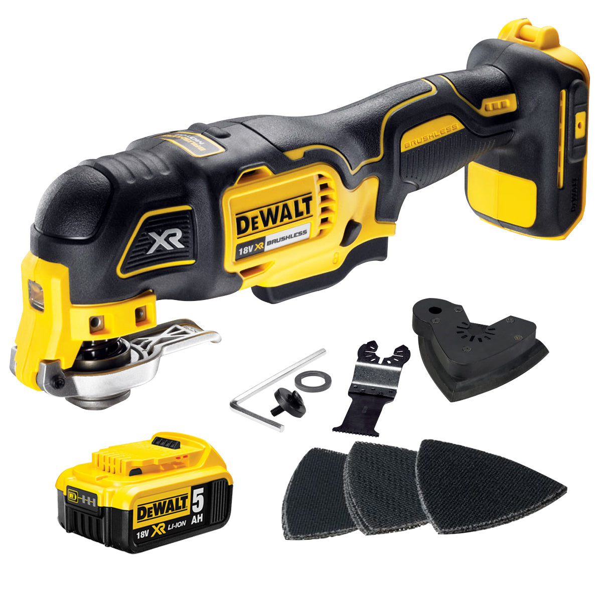 Dewalt DCS355N 18V Brushless Oscillating Multi-Tool With 5.0Ah Battery