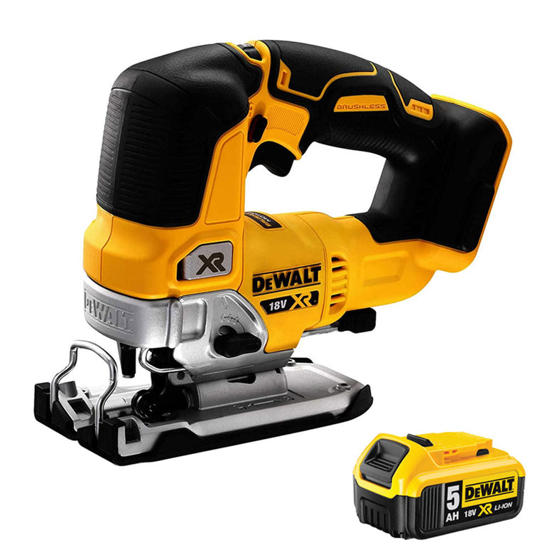 DeWalt DCS334N 18V Brushless Top Handle Jigsaw with 1 x 5.0Ah Battery