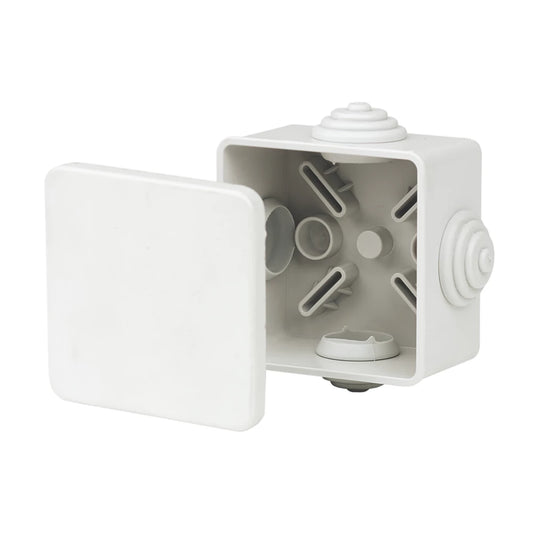VIMARK 4-ENTRY SQUARE JUNCTION BOX WITH KNOCKOUTS 82MM X 52MM X 82MM (999VT)