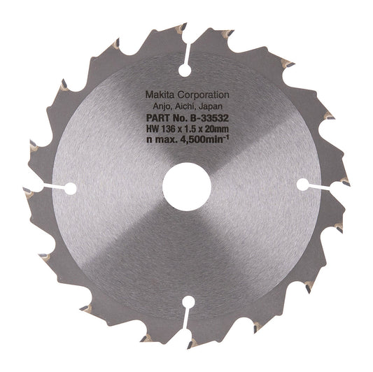 Makita 136mm 16T Wood Specialized Circular Saw Blade B-33532