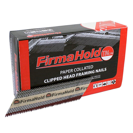 FirmaHold 90mm Galv Plain Shank Collated Clipped Head Nails With 2 Fuel Cells