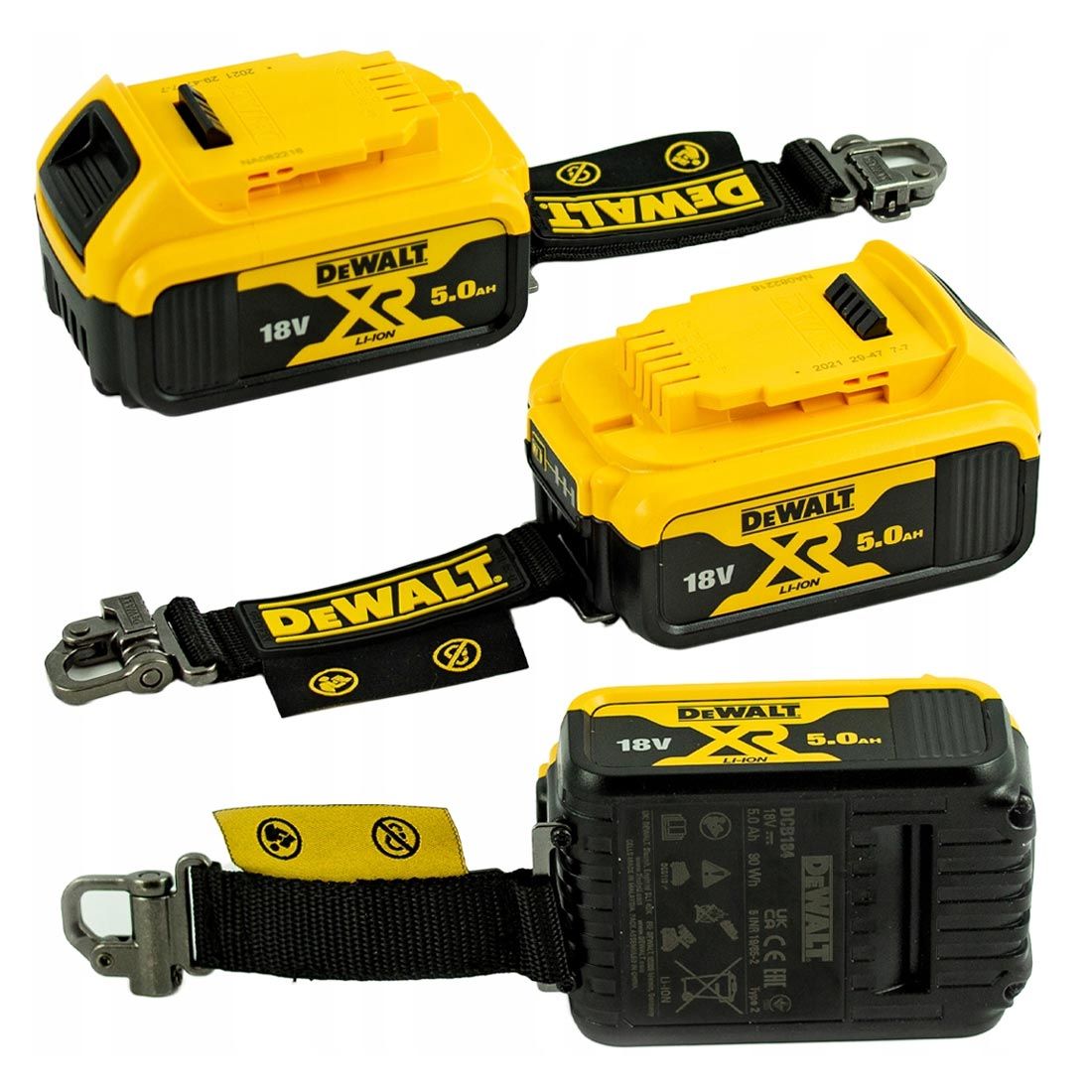 DEWALT DCB184LR-XJ LANYARD READY 18V 5AH LI-ION XR SLIDE BATTERY