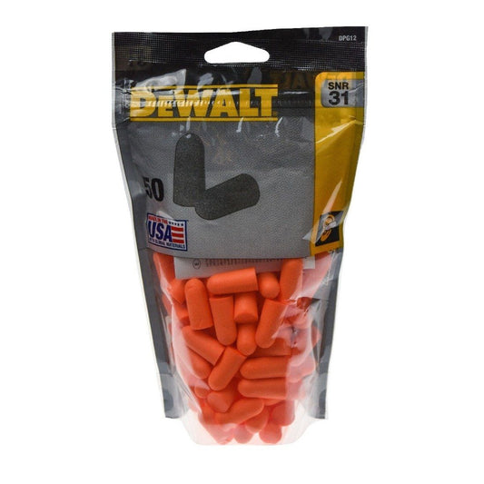 DEWALT DPG12BG50 FOAM EARPLUGS PACK OF 50