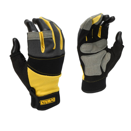 DEWALT DPG214L EU PERFORMANCE 3-FINGER WORK GLOVES - BLACK/GREY LARGE