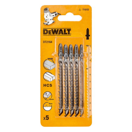 DEWALT DT2164-QZ T101D HCS JIGSAW BLADES FOR WOOD X5 PCS