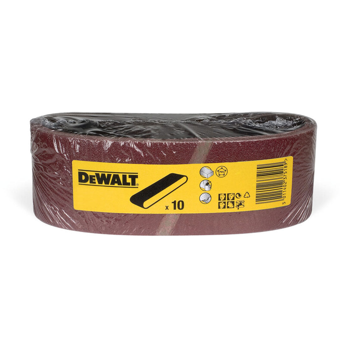 DEWALT DT3307-QZ SANDING BELTS 75MM X 533MM 220 GRIT X10 PCS FOR DCW220