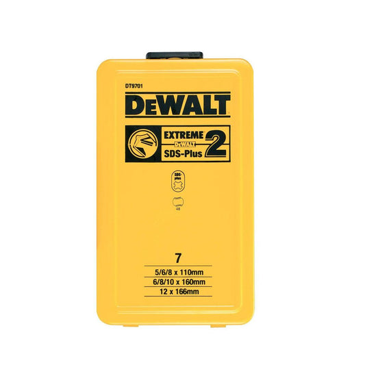 DEWALT DT9701-QZ EXTREME 2 SDS+ DRILL BIT SET X7 PCS