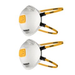 DEWALT DXIRFFP22 FFP2 DISPOSABLE PARTICULATE RESPIRATOR FACE MASK X2 PCS