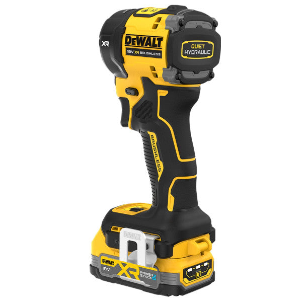 Dewalt DCF870E2T-GB 18V XR Brushless Hyrdralic Impact Driver, 2x 1.7Ah Powerstack Batteries, Charger & TSTAK Case