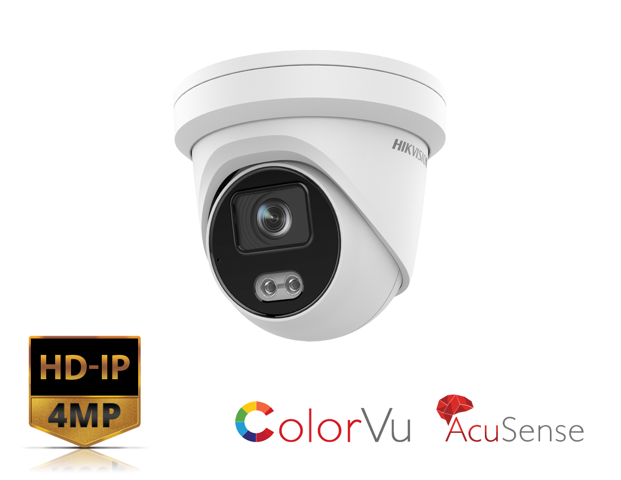 HIKVISION DS-2CD2347G2-LU (2.8mm) - 4MP ColorVu AcuSense Turret Network Camera