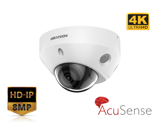 HIKVISION DS-2CD2583G2-IS(2.8MM) - 8MP AcuSense Fixed mini Dome Network Camera