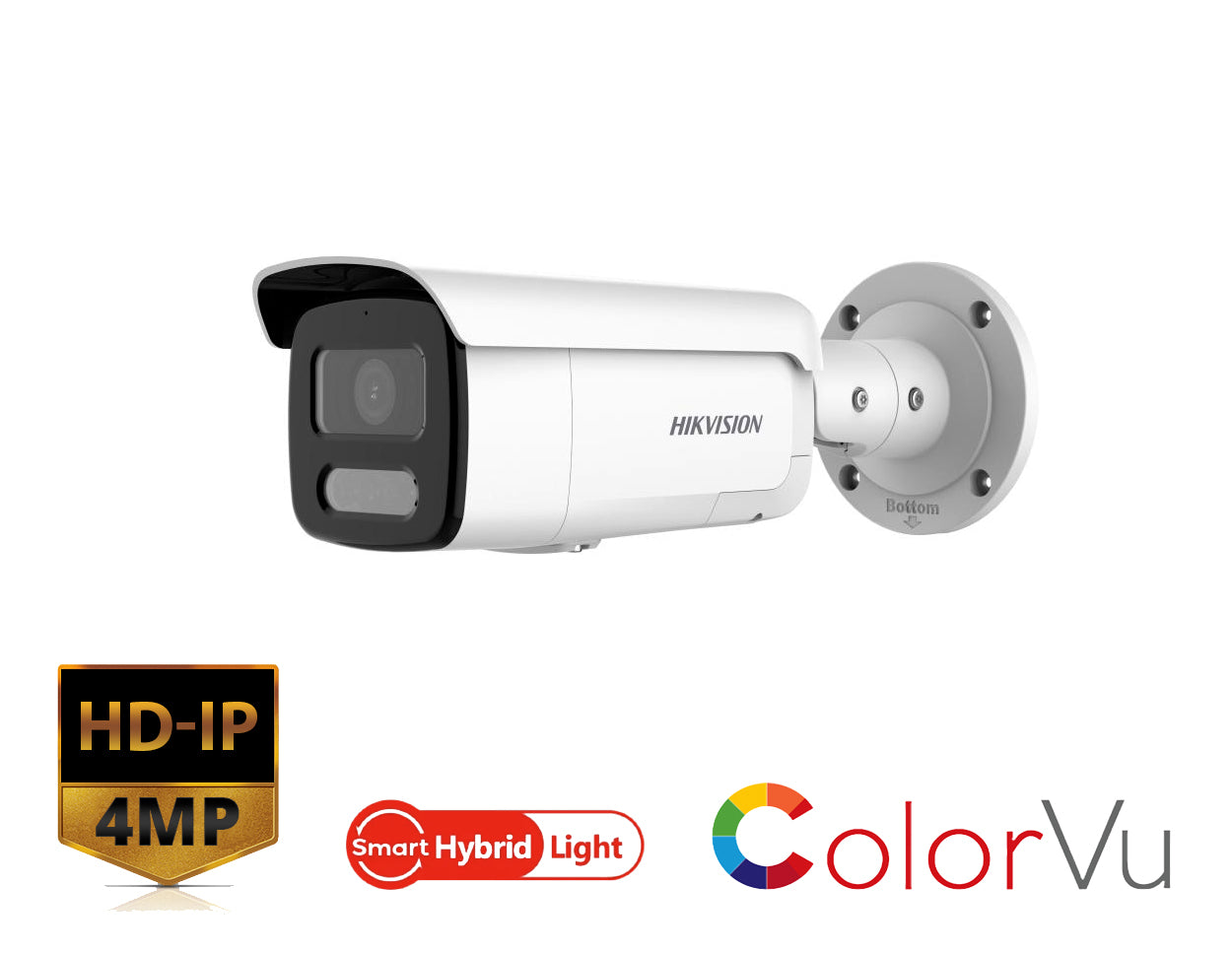 HIKVISION DS-2CD2T47G2H-LISU/SL(2.8MM) - 4 MP Smart Hybrid Light with ColorVu Fixed Bullet Network Camera