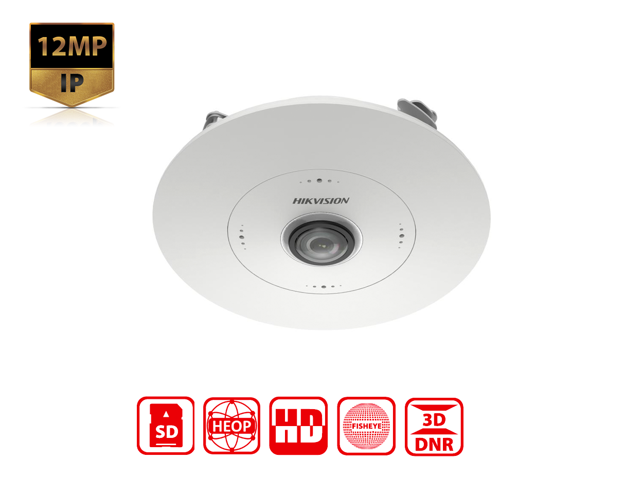 HIKVISION DS-2CD63C5G1-S/RC(1.29MM) - Hikvision 12 MP DeepinView Fisheye Network Camera