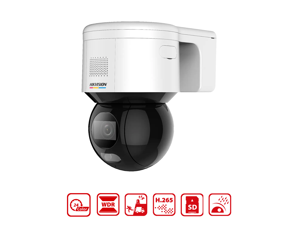 HIKVISION DS-2DE3A400BW-DE(T5) - 3-inch 4 MP ColorVu Mini PT Dome Network Camera