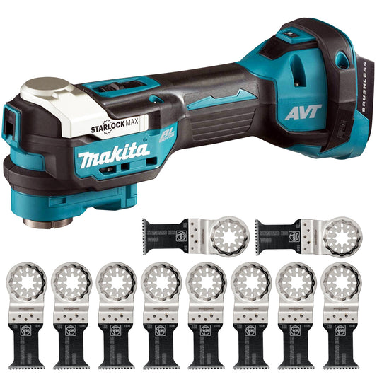 Makita DTM52Z 18V Brushless Multi Tool With E-Cut Standard Saw Blade Pack of 10