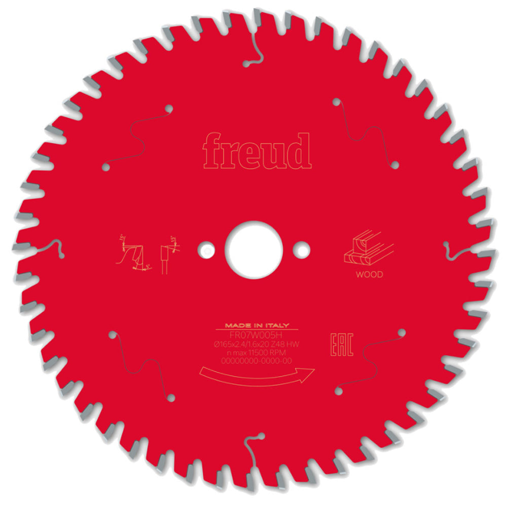 Freud 165mm 48T Circular Saw Blade for Wood