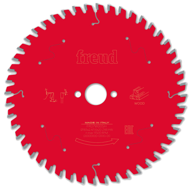 Freud 165mm 48T Circular Saw Blade for Wood