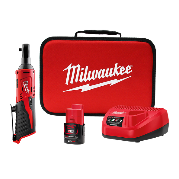 Milwaukee M12IR-201B 12V  3/8" Impact Ratchet with 2.0Ah Battery & Charger in Bag 4933448110