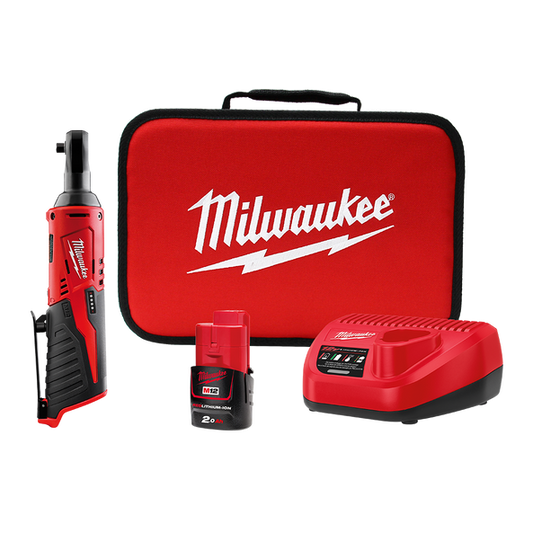 Milwaukee M12IR-201B 12V  3/8" Impact Ratchet with 2.0Ah Battery & Charger in Bag 4933448110