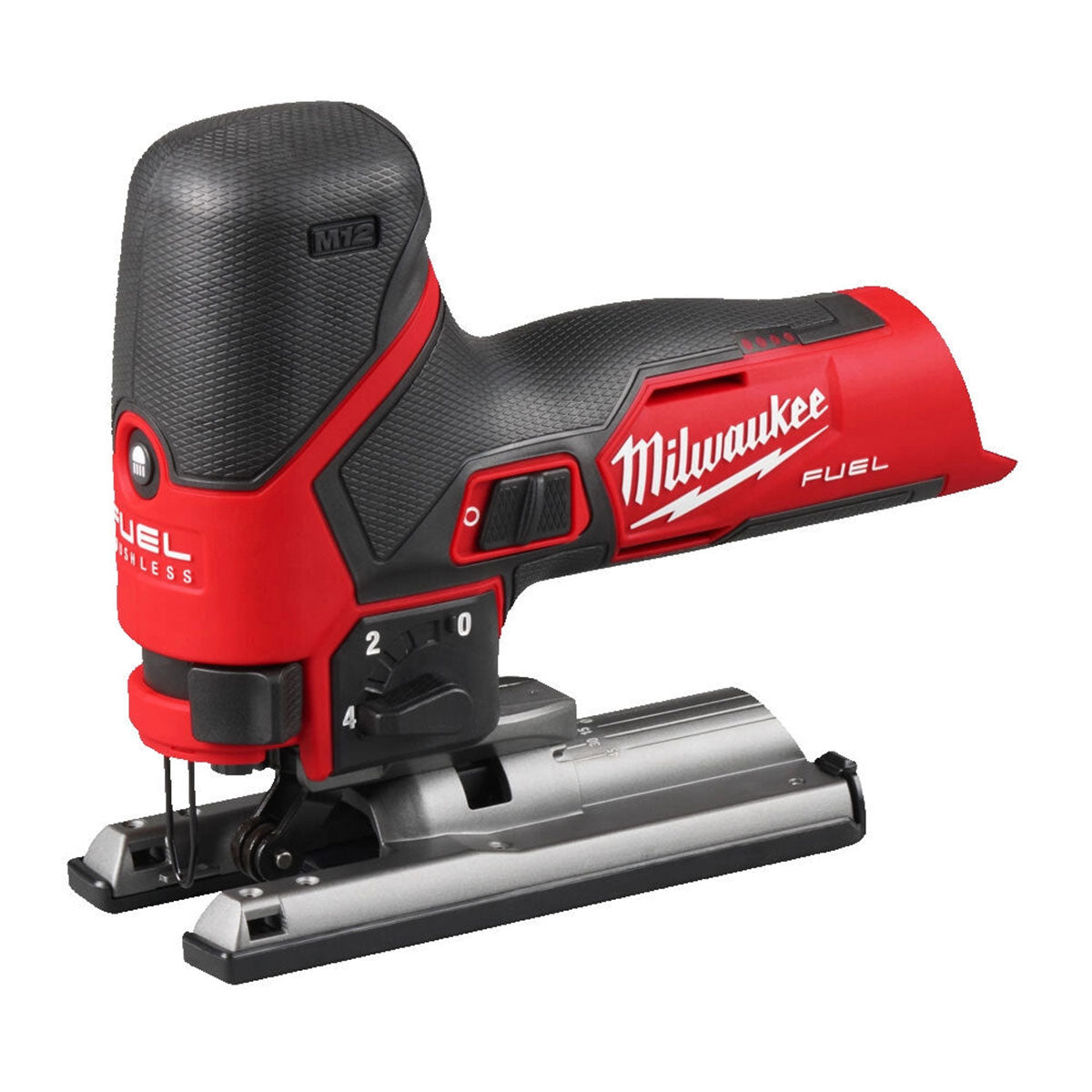 Milwaukee M12FJS-422X 12V 240v Fuel Brushless Jigsaw with 4.0Ah/2.0Ah Batteries Charger & Case 4933493349