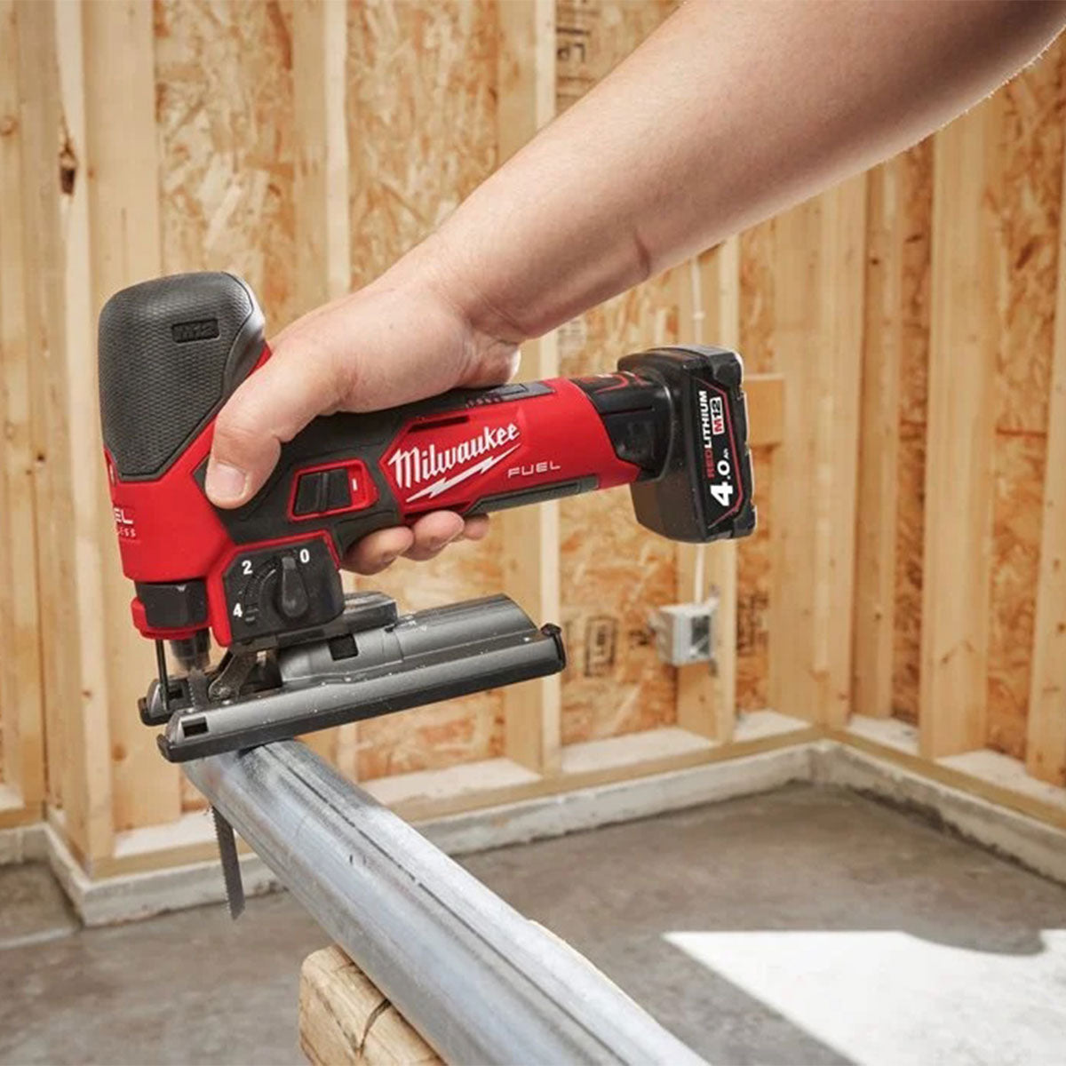 Milwaukee M12FJS-422X 12V 240v Fuel Brushless Jigsaw with 4.0Ah/2.0Ah Batteries Charger & Case 4933493349