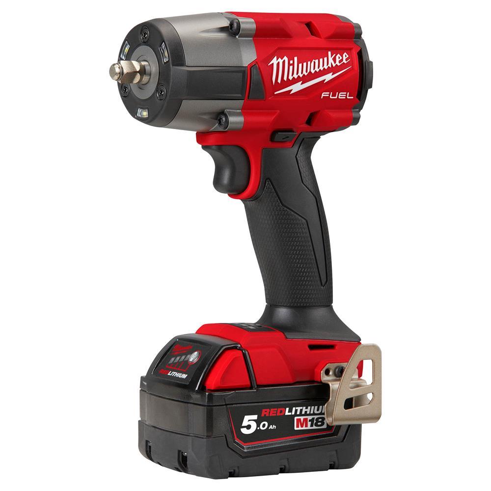 Milwaukee M18FMTIW2F38-502X 18V Fuel Brushless 3/8" Impact Wrench with 2 x 5.0Ah Batteries Charger & Case 4933479405