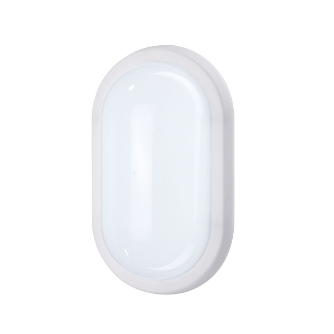LAP OUTDOOR OVAL LED BULKHEAD WHITE 8W 900LM