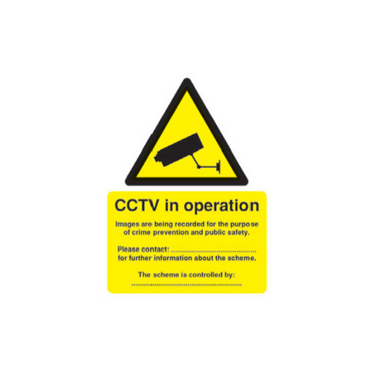 "CCTV IN OPERATION" SIGN 420MM X 297MM
