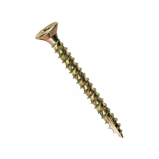 TURBOGOLD PZ DOUBLE-COUNTERSUNK MULTIPURPOSE SCREWS 5MM X 100MM 1000 PACK