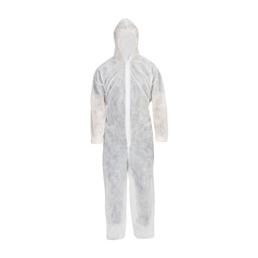 DISPOSABLE COVERALL WHITE XX LARGE 55" CHEST 33" L