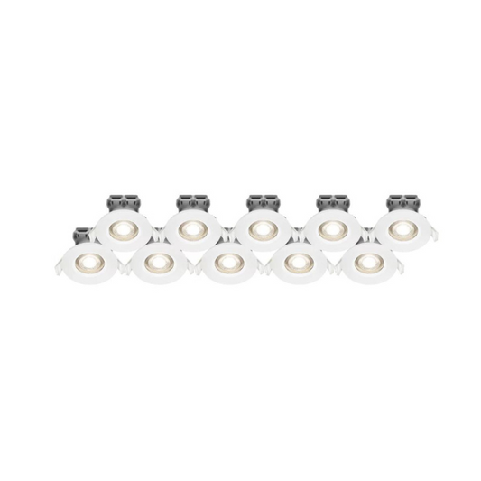 LAP FIXED LED DOWNLIGHTS WHITE 4.5W 420LM 10 PACK
