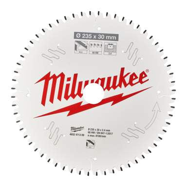 New Milwaukee 4932471309 Aluminium Cutting Circular Saw Blade 235mm x 30mm 60T