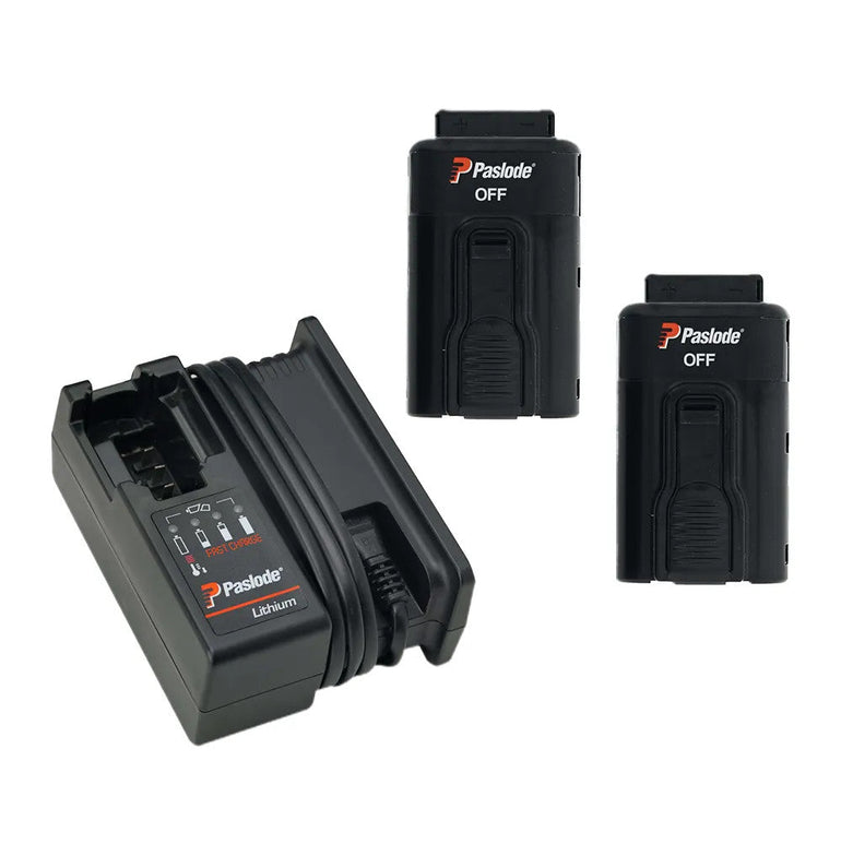 Paslode IM65 7.4V Straight Second Fix Finishing Nail Gun 2 x 2.1Ah Battery Charger & Bag