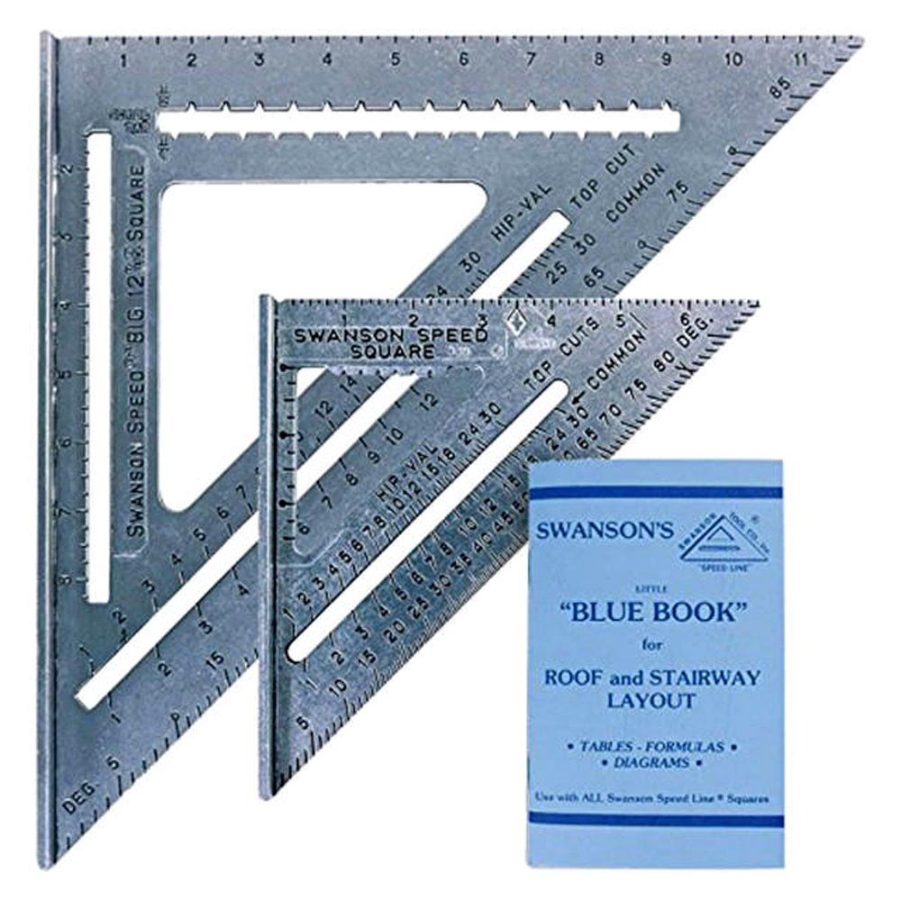 Swanson SW1201K 7" & 12" Imperial Speed Square with Instruction Book