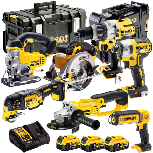 Dewalt 18V 7 Piece Power Tool Kit with 3 x 5.0Ah Batteries T4TKIT-845