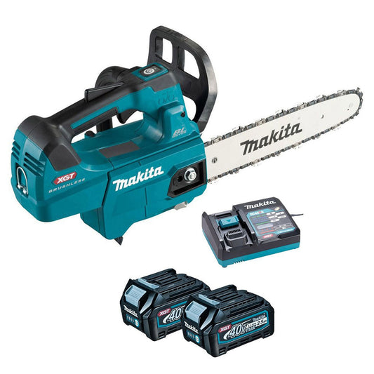 Makita UC003GD202 40V Max XGT 300mm/12" Brushless Chainsaw With 2 x 2.5Ah Batteries & Charger