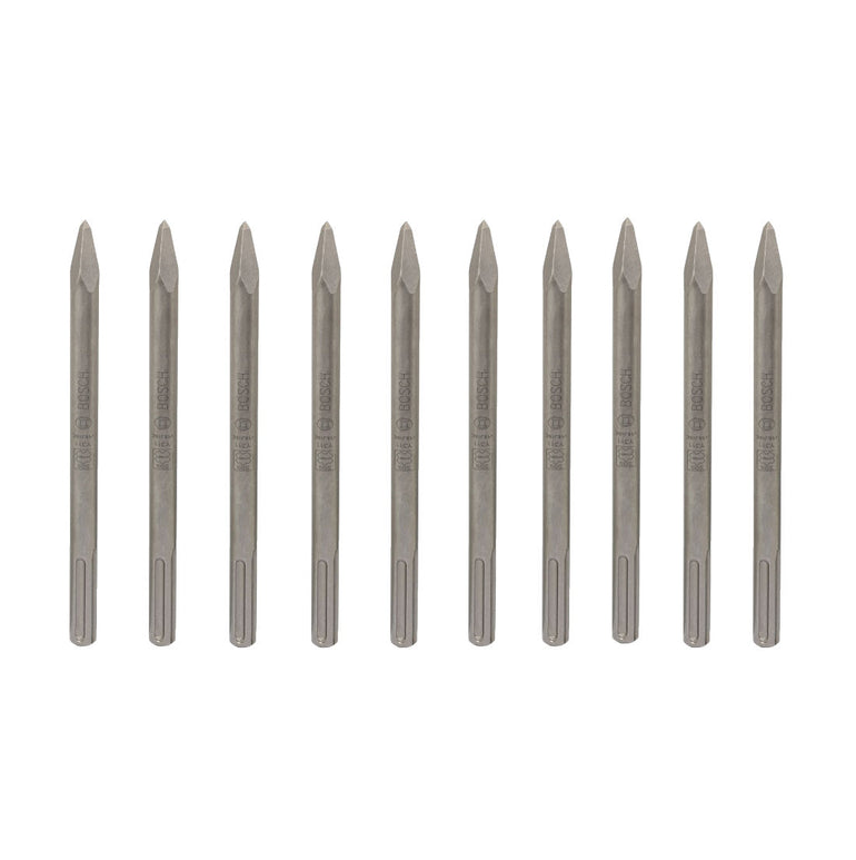 BOSCH SDS MAX 280MM POINTED CHISEL X10 PACK 2608690130