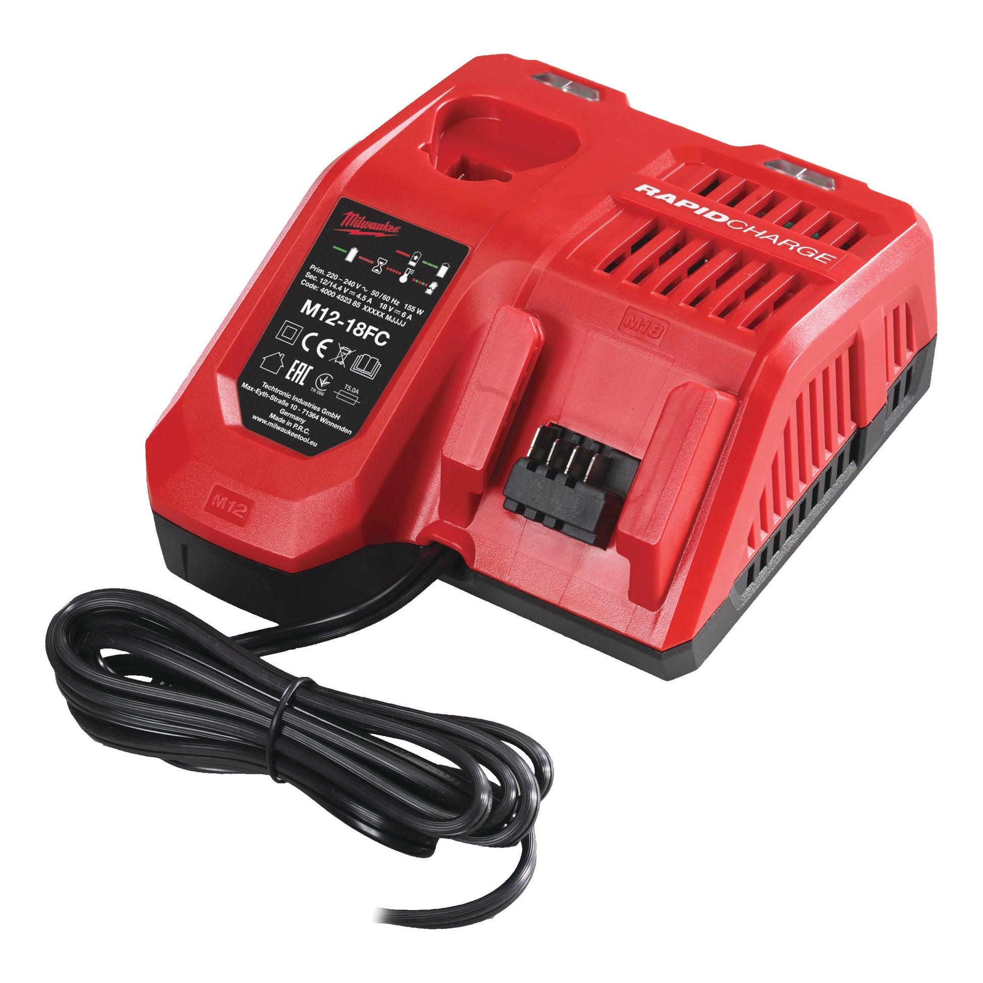 Milwaukee M12-18FC 4932451080 M12-M18 Rapid Fast Battery Charger