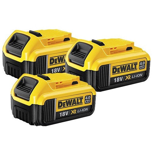 3 x Dewalt DCB182 18V Li-ion 4.0ah XR Slide Battery Batteries