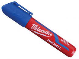 MILWAUKEE INKZALL BLUE LARGE CHISEL TIP MARKER 4932471557