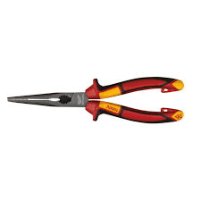 Milwaukee 4932464564 Milwaukee Ergonomic Grip VDE Long Round Nose Pliers 205mm