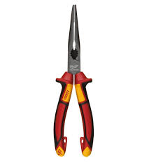 Milwaukee 4932464564 Milwaukee Ergonomic Grip VDE Long Round Nose Pliers 205mm