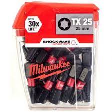 Milwaukee 4932430880 25 x 25MM Shockwave TX25 Bits