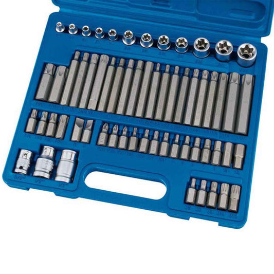 Draper Square Drive Mechanics Socket and Bit Set 61 Piece 3/8" 1/2" 63376