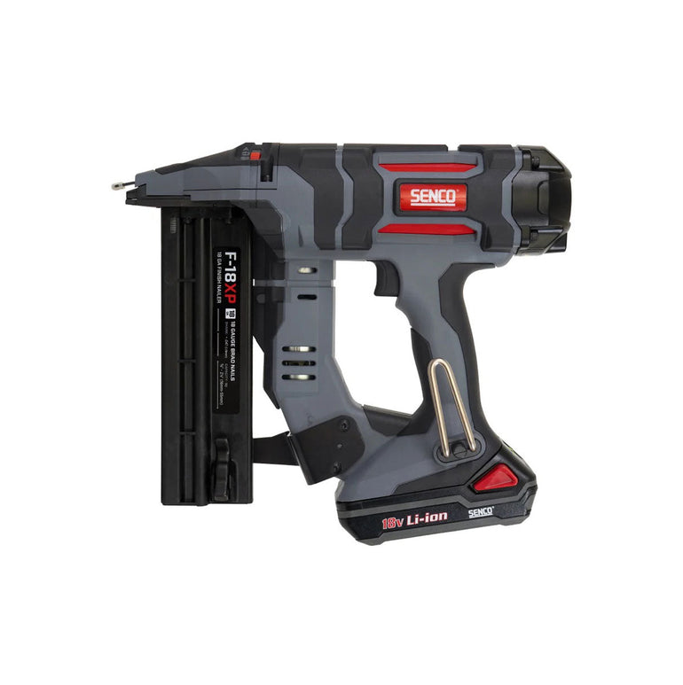 Senco 10M7001N F-18 Fusion 18 Gauge Brad Nailer 18V With 1 x 2.0Ah & 1 x 3.0Ah Batteries, Charger and Case