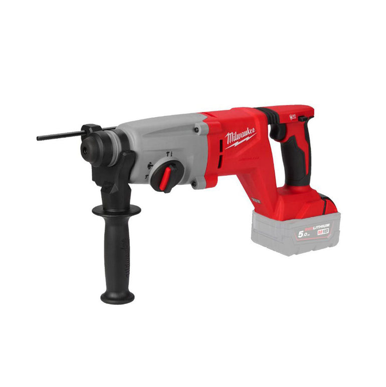 Milwaukee M18BLHACD26-0 18V Brushless SDS+ D-Handle Rotary Hammer Drill with Chisel Set 4 Piece