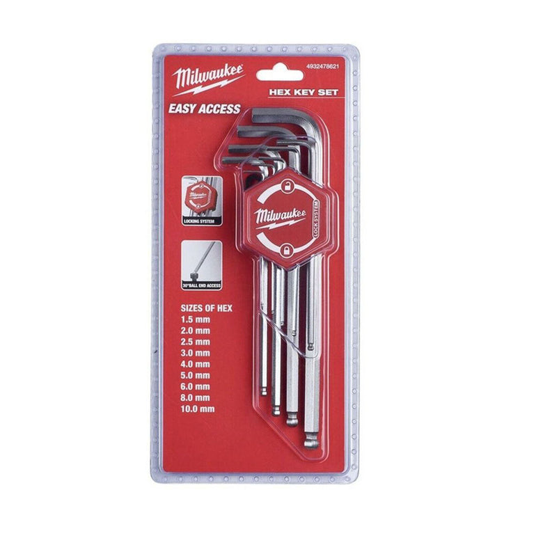 Milwaukee Hex Key Set 9 Piece 4932478621